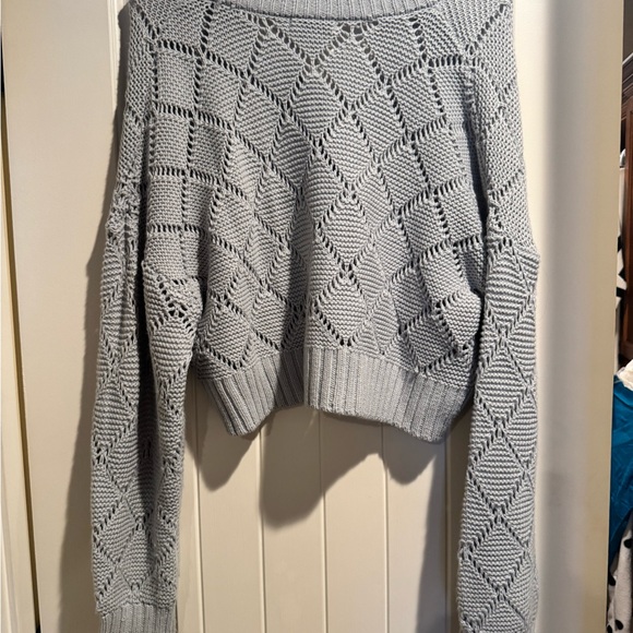 525 America Light Gray Knit Cardigan - Picture 4 of 4
